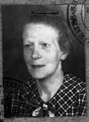 Portrt aus dem Verfolgtenausweis 1945 von Margarethe Baalhorn